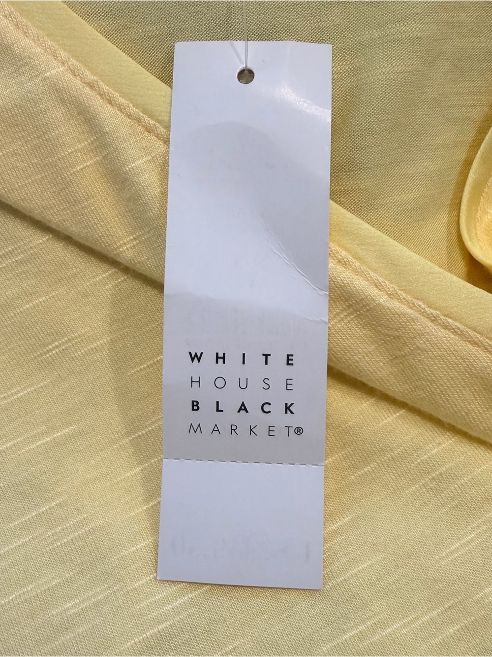 White House Black Market Pale Yellow V-Neck Dolman Top - Picture 7 of 7